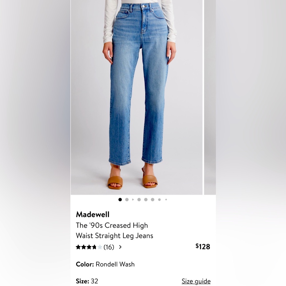 Madewell the 90s Straight Fit 32